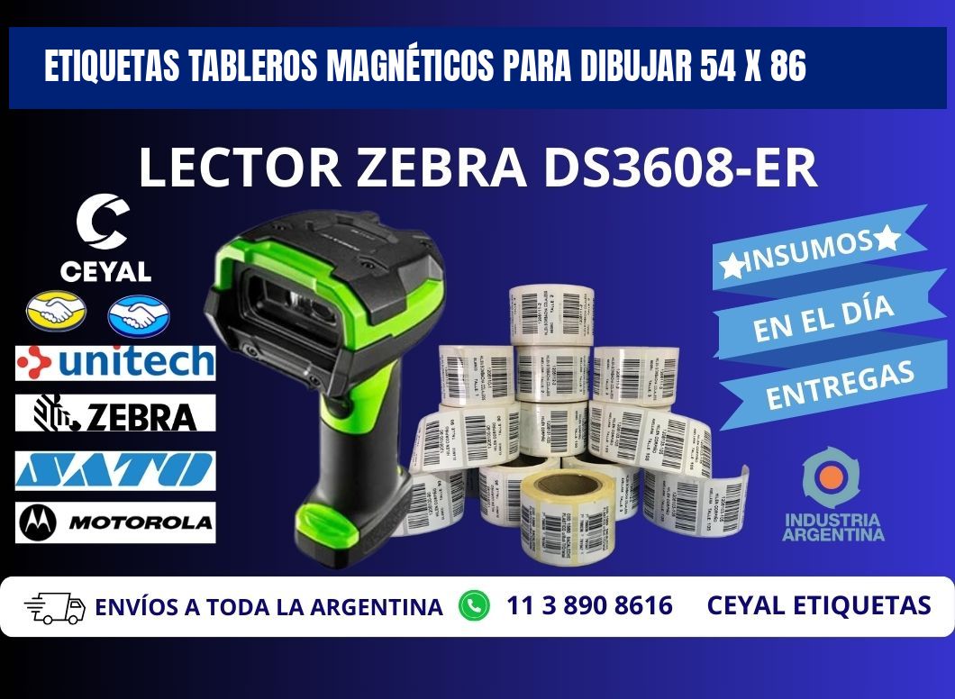 ETIQUETAS TABLEROS MAGNÉTICOS PARA DIBUJAR 54 x 86