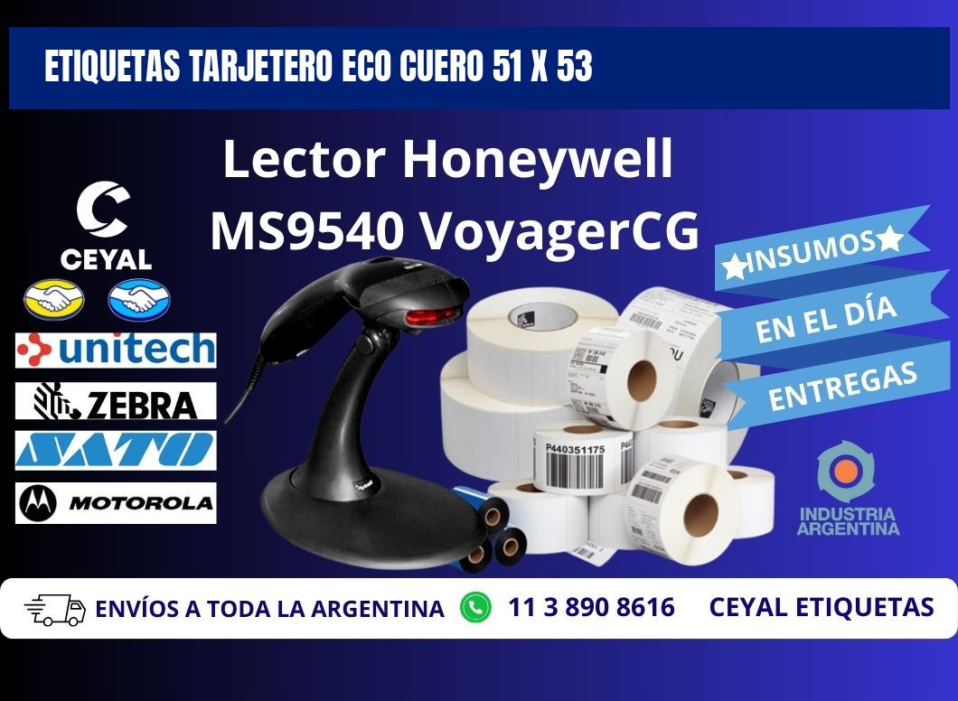 ETIQUETAS TARJETERO ECO CUERO 51 x 53