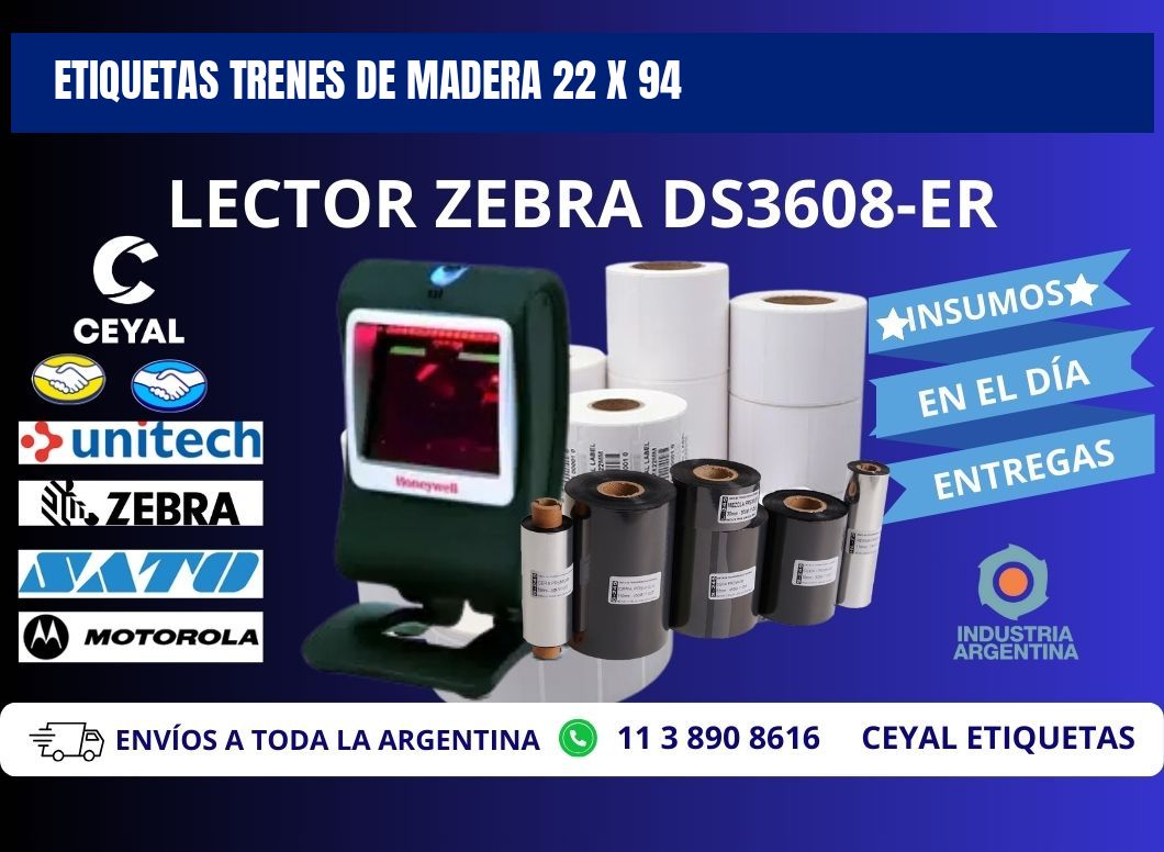 ETIQUETAS TRENES DE MADERA 22 x 94