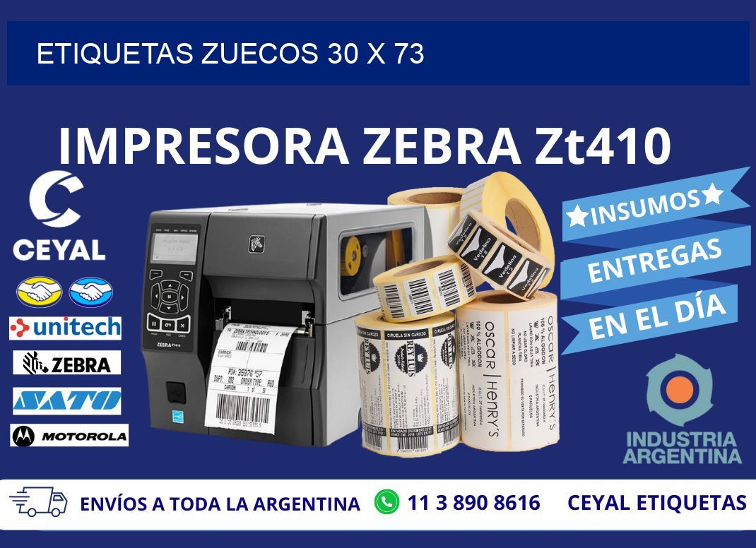 ETIQUETAS ZUECOS 30 x 73