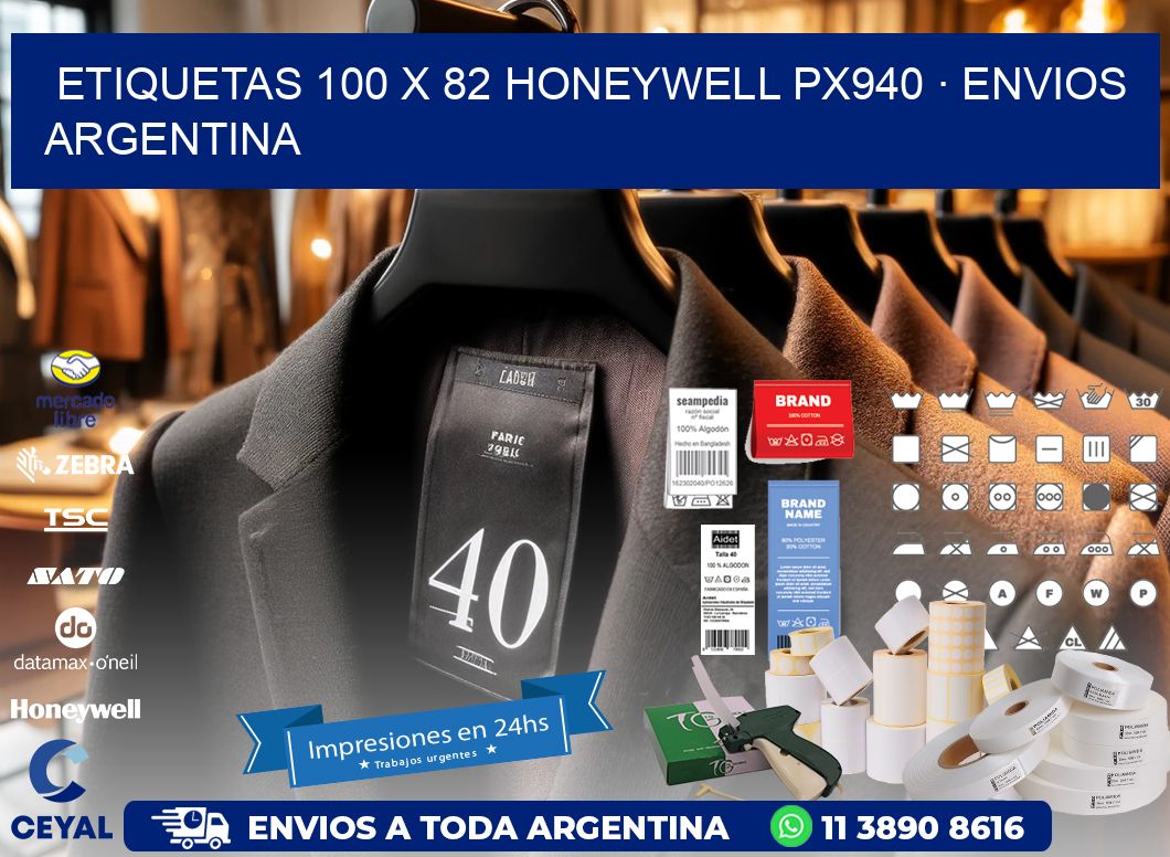 ETIQUETAS 100 x 82 HONEYWELL PX940 · ENVIOS ARGENTINA