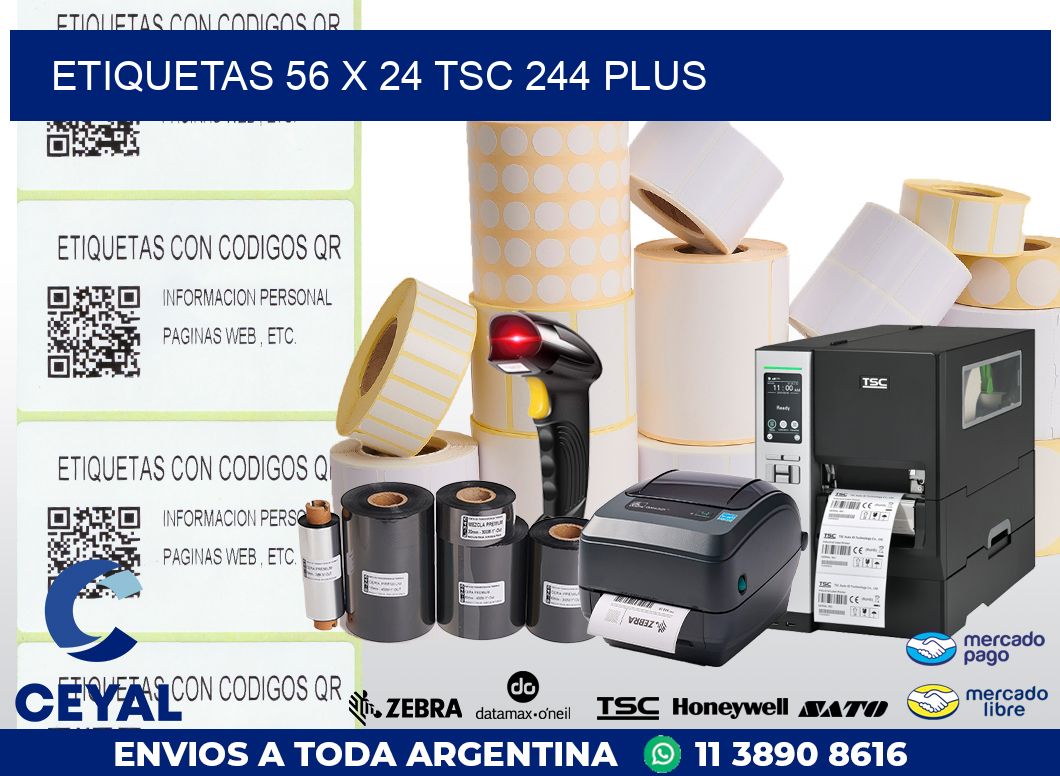 ETIQUETAS 56 x 24 TSC 244 PLUS