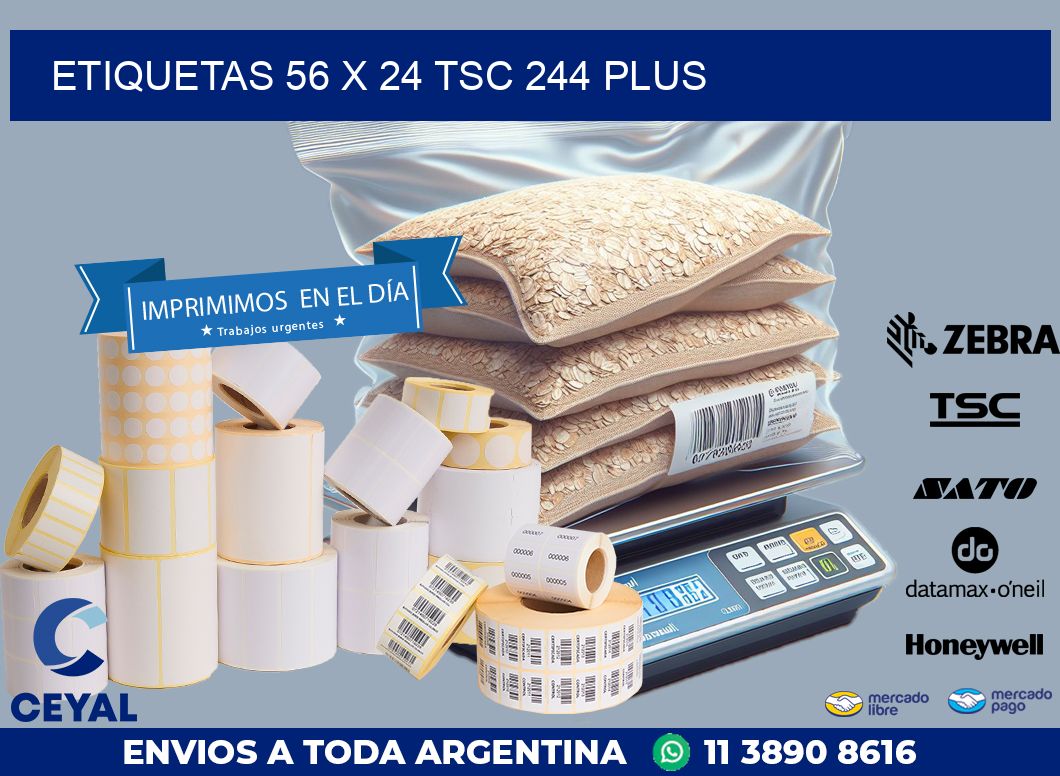 ETIQUETAS 56 x 24 TSC 244 PLUS