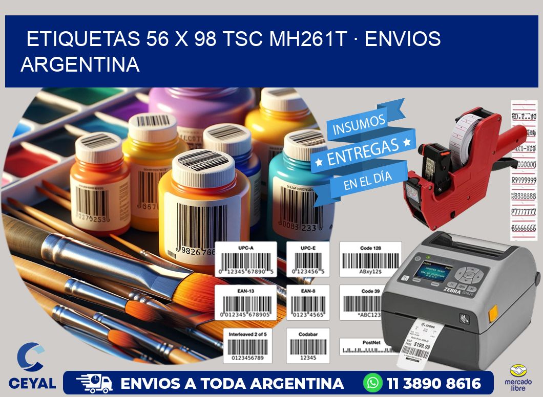 ETIQUETAS 56 x 98 TSC MH261T · ENVIOS ARGENTINA
