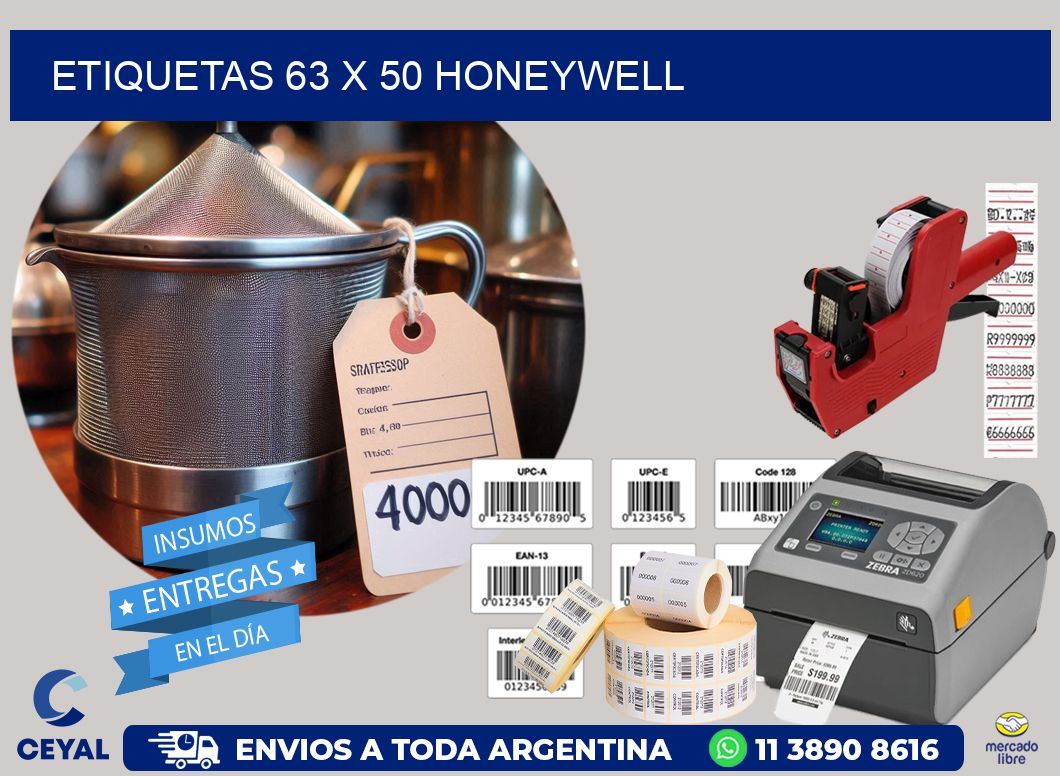 ETIQUETAS 63 x 50 HONEYWELL