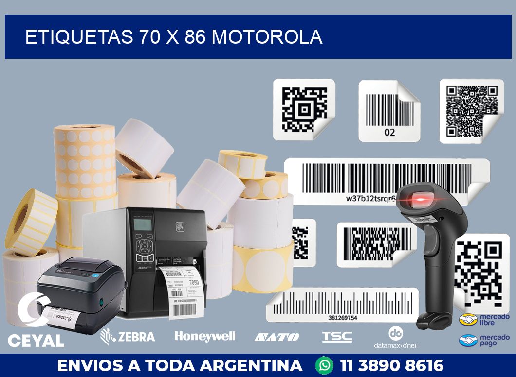 ETIQUETAS 70 x 86 MOTOROLA