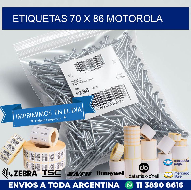ETIQUETAS 70 x 86 MOTOROLA