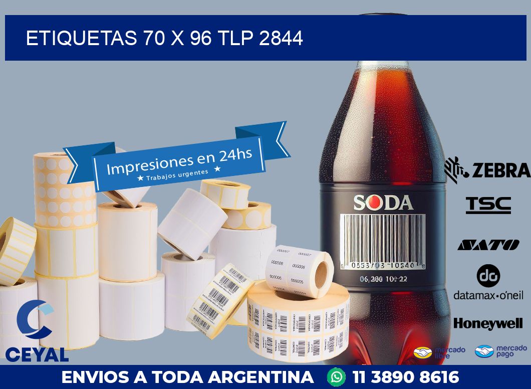 ETIQUETAS 70 x 96 TLP 2844