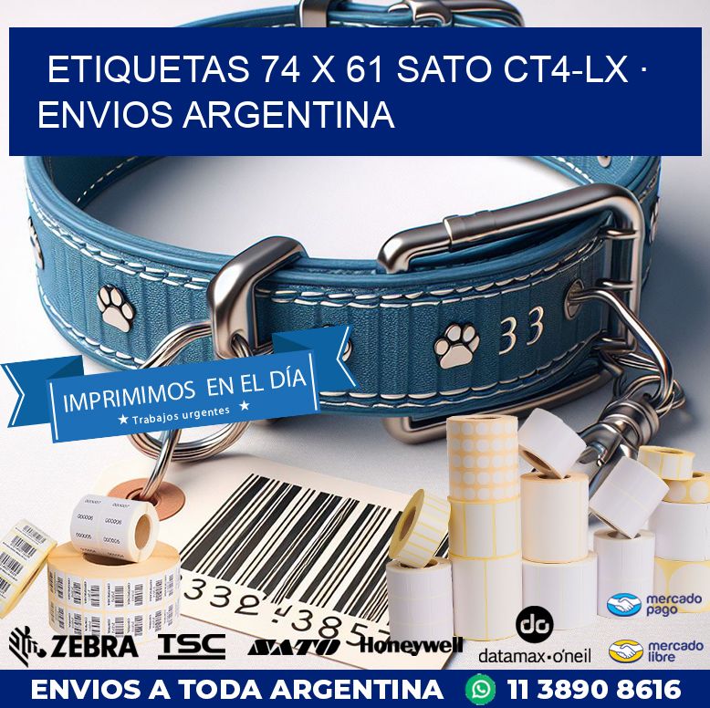 ETIQUETAS 74 x 61 SATO CT4-LX · ENVIOS ARGENTINA