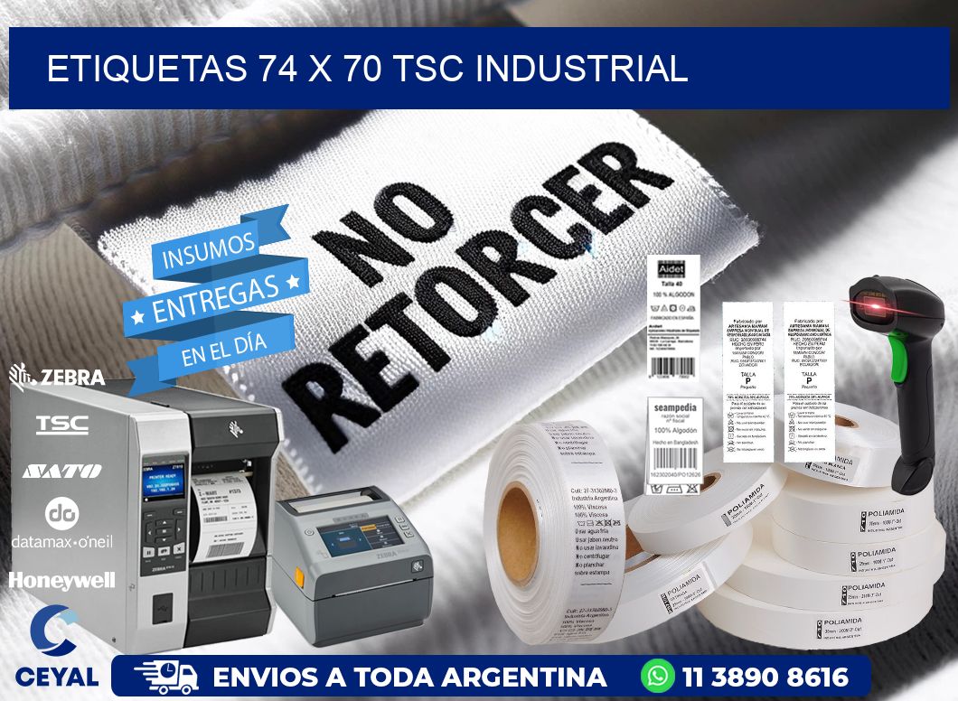 ETIQUETAS 74 x 70 TSC INDUSTRIAL