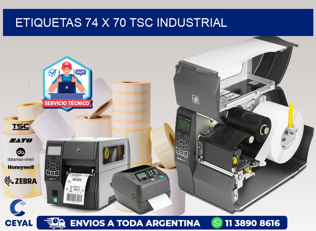 ETIQUETAS 74 x 70 TSC INDUSTRIAL