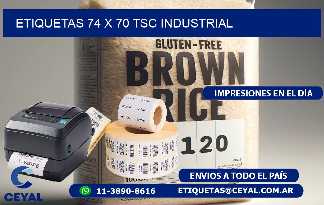 ETIQUETAS 74 x 70 TSC INDUSTRIAL