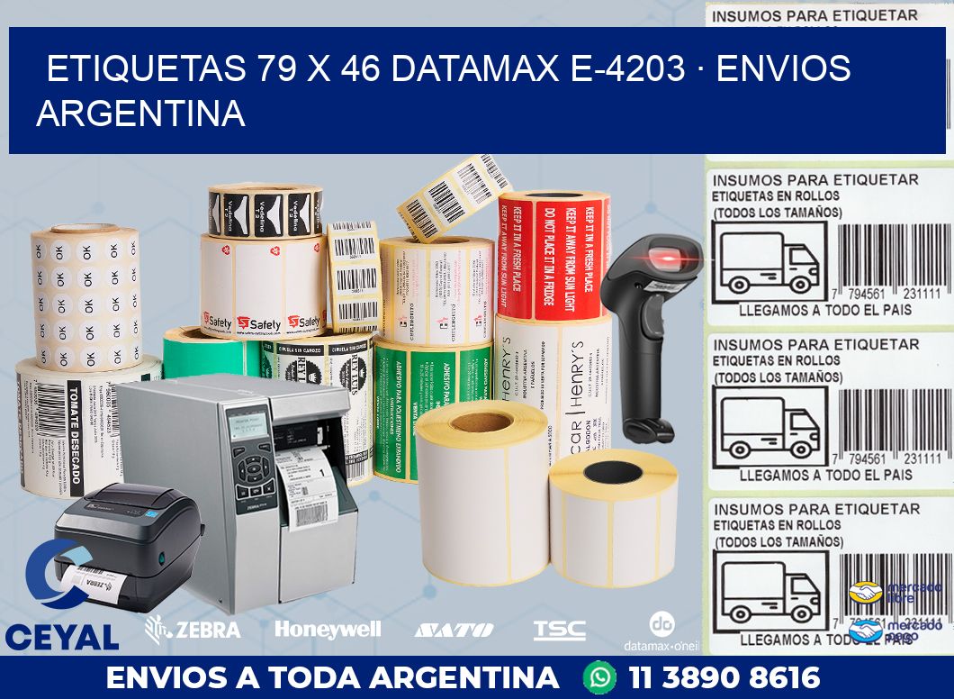 ETIQUETAS 79 x 46 DATAMAX E-4203 · ENVIOS ARGENTINA