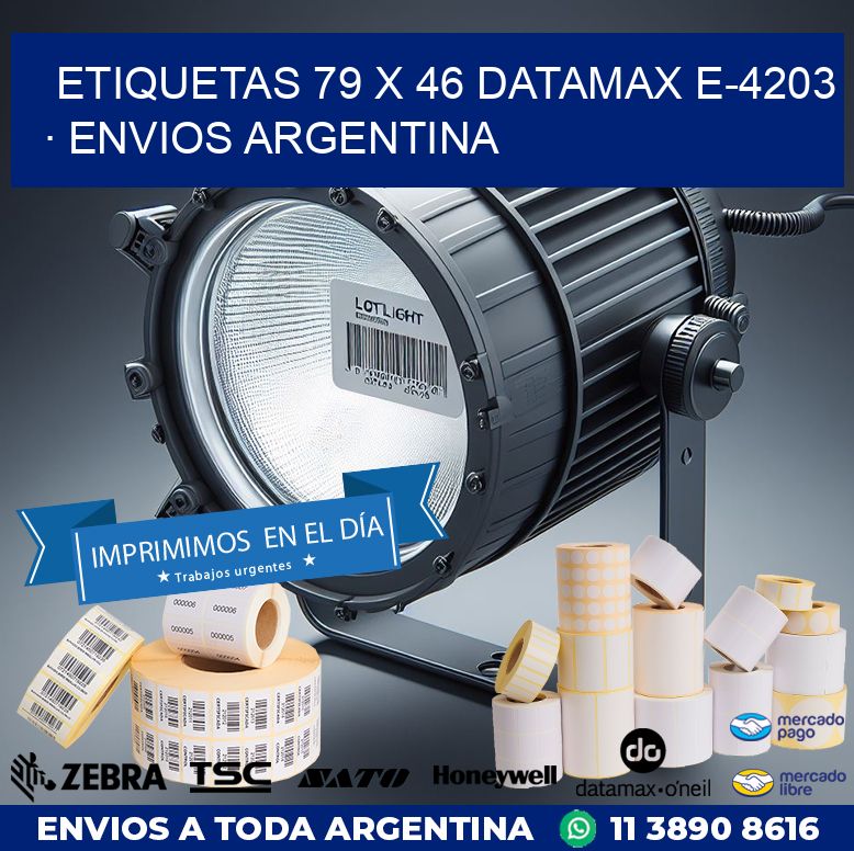ETIQUETAS 79 x 46 DATAMAX E-4203 · ENVIOS ARGENTINA