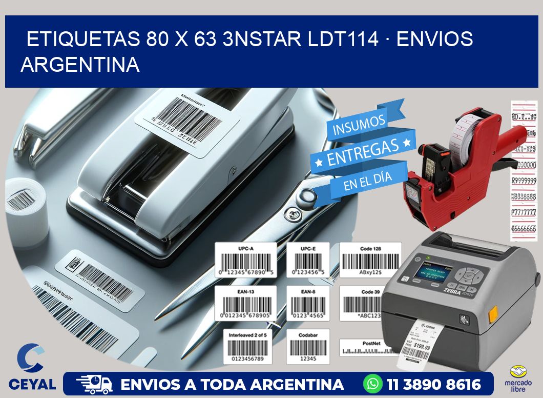 ETIQUETAS 80 x 63 3NSTAR LDT114 · ENVIOS ARGENTINA