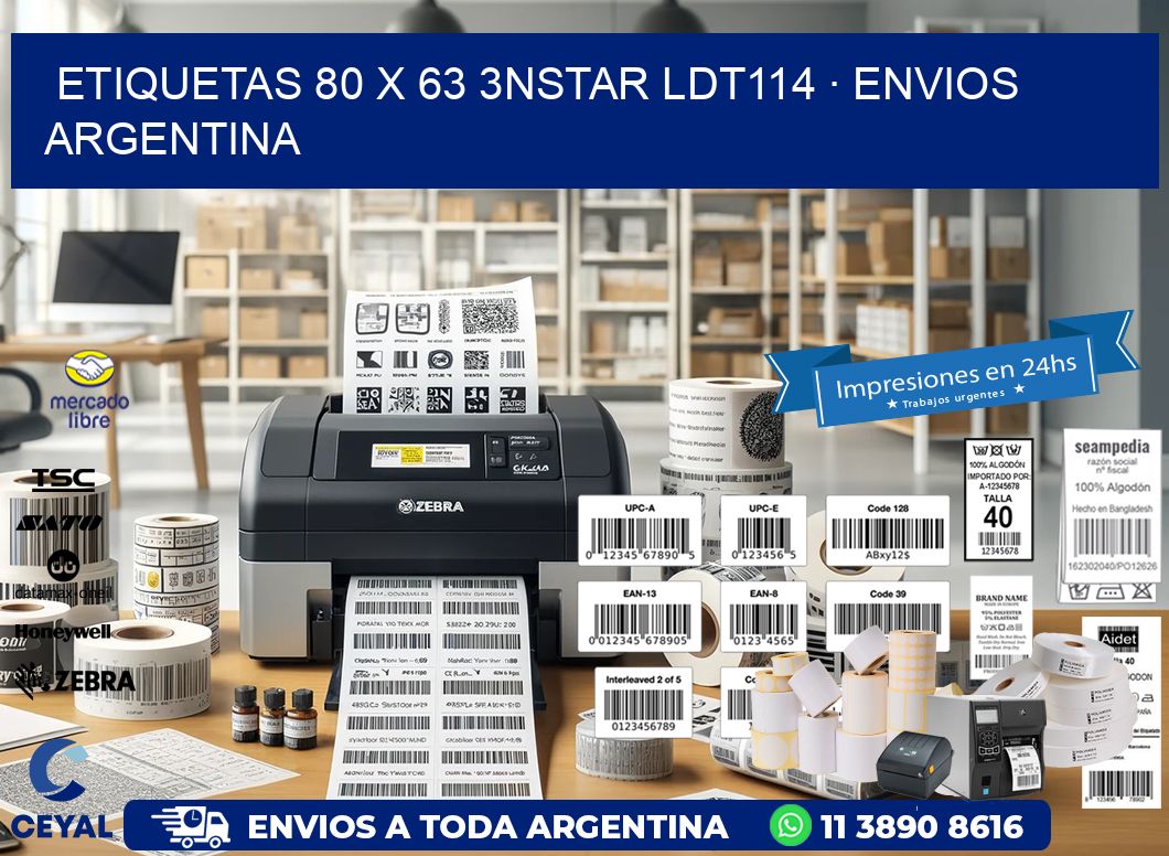 ETIQUETAS 80 x 63 3NSTAR LDT114 · ENVIOS ARGENTINA