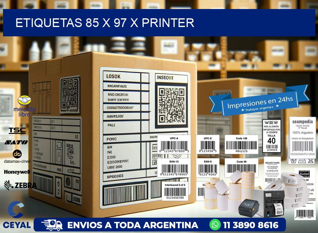 ETIQUETAS 85 x 97 X PRINTER
