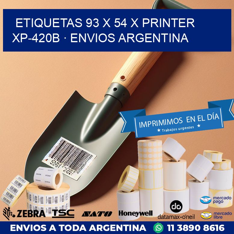 ETIQUETAS 93 x 54 X PRINTER XP-420B · ENVIOS ARGENTINA
