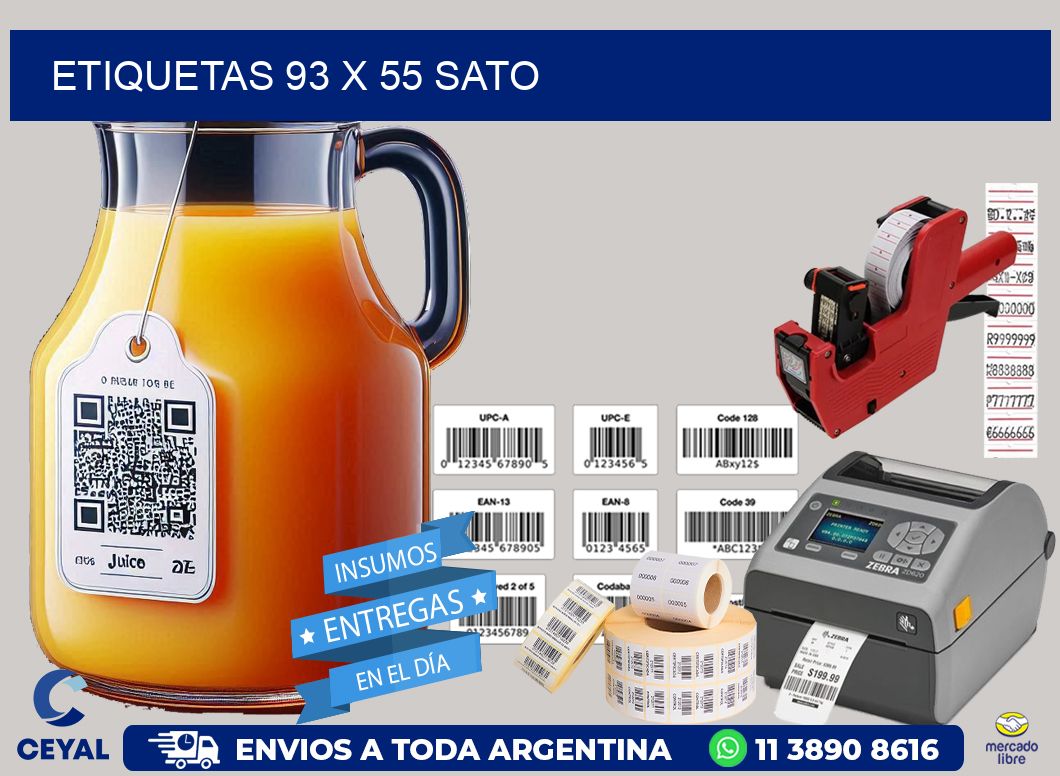 ETIQUETAS 93 x 55 SATO