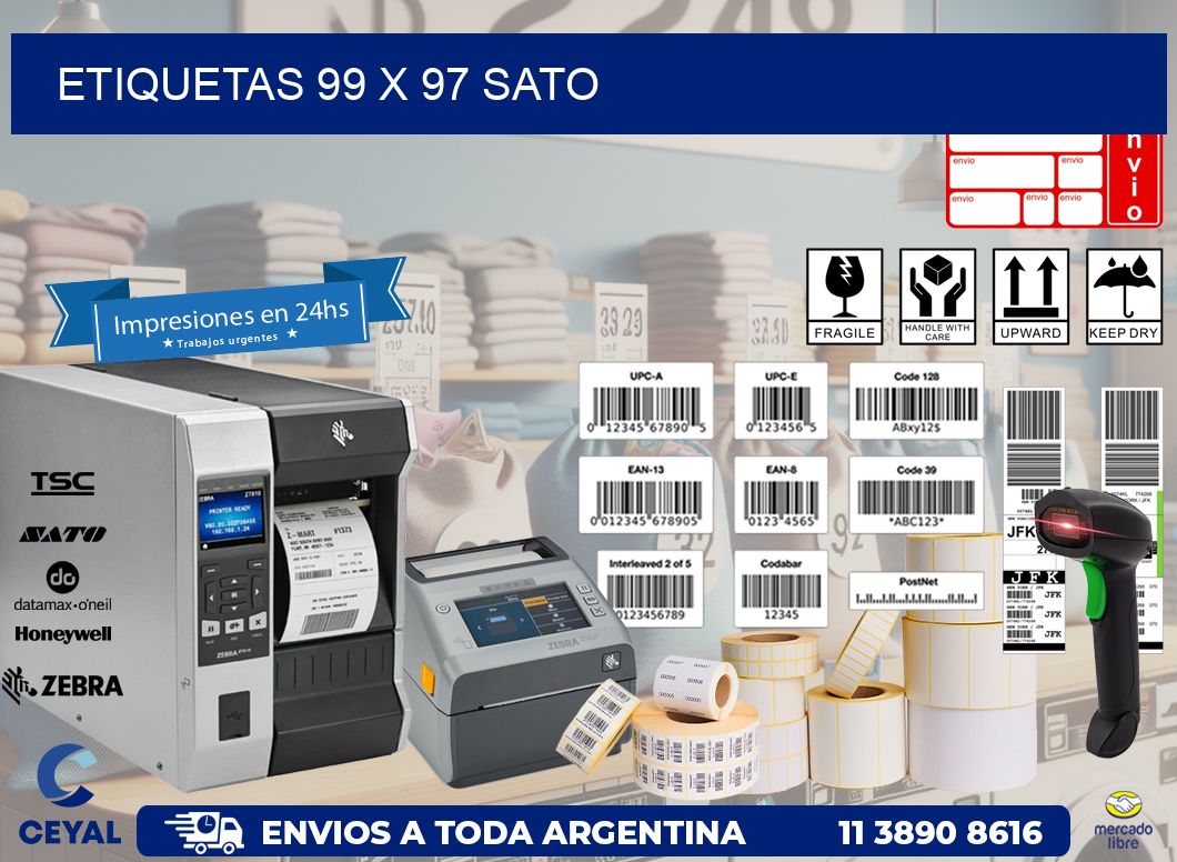 ETIQUETAS 99 x 97 SATO
