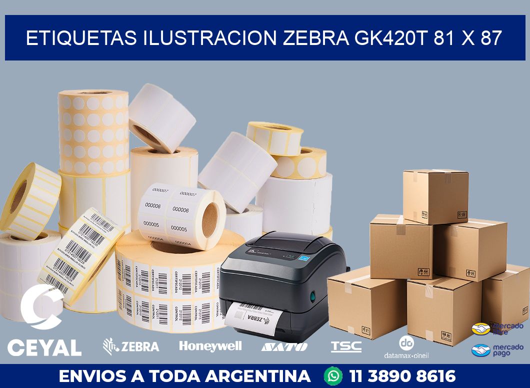ETIQUETAS ILUSTRACION ZEBRA GK420T 81 x 87