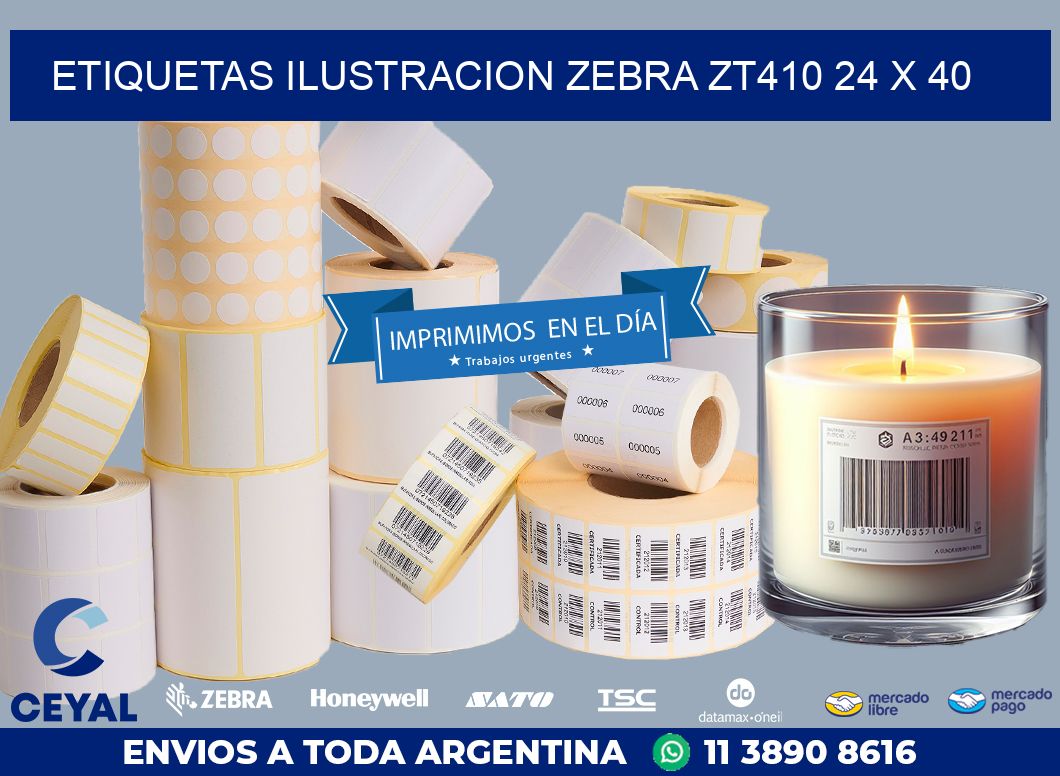 ETIQUETAS ILUSTRACION ZEBRA ZT410 24 x 40