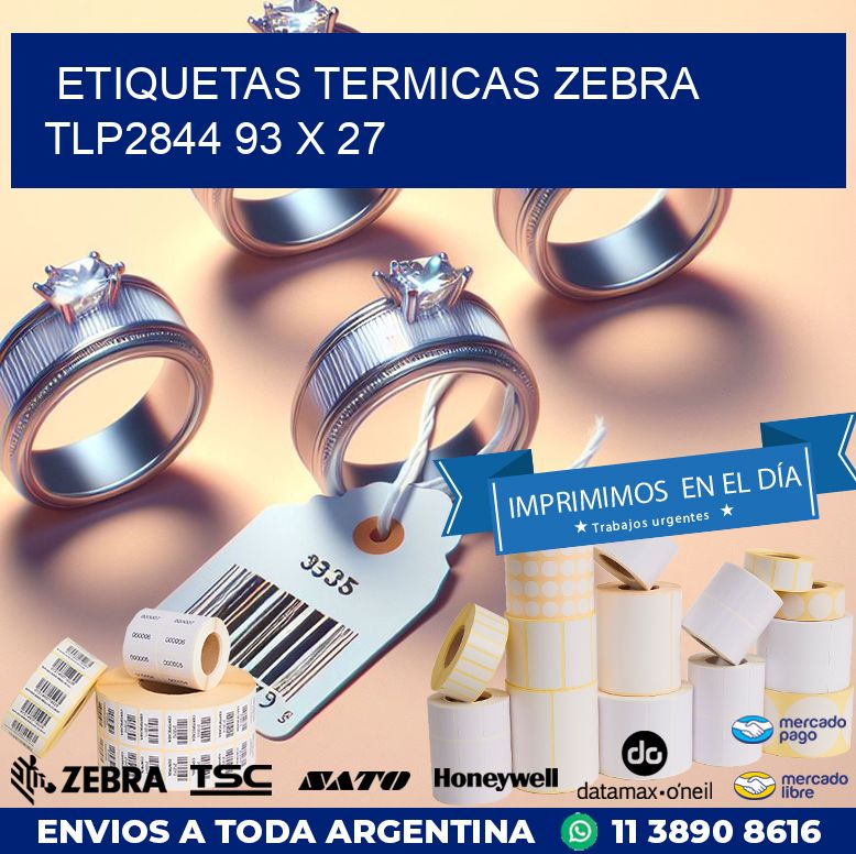 ETIQUETAS TERMICAS ZEBRA TLP2844 93 x 27