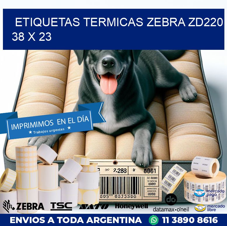 ETIQUETAS TERMICAS ZEBRA ZD220 38 x 23