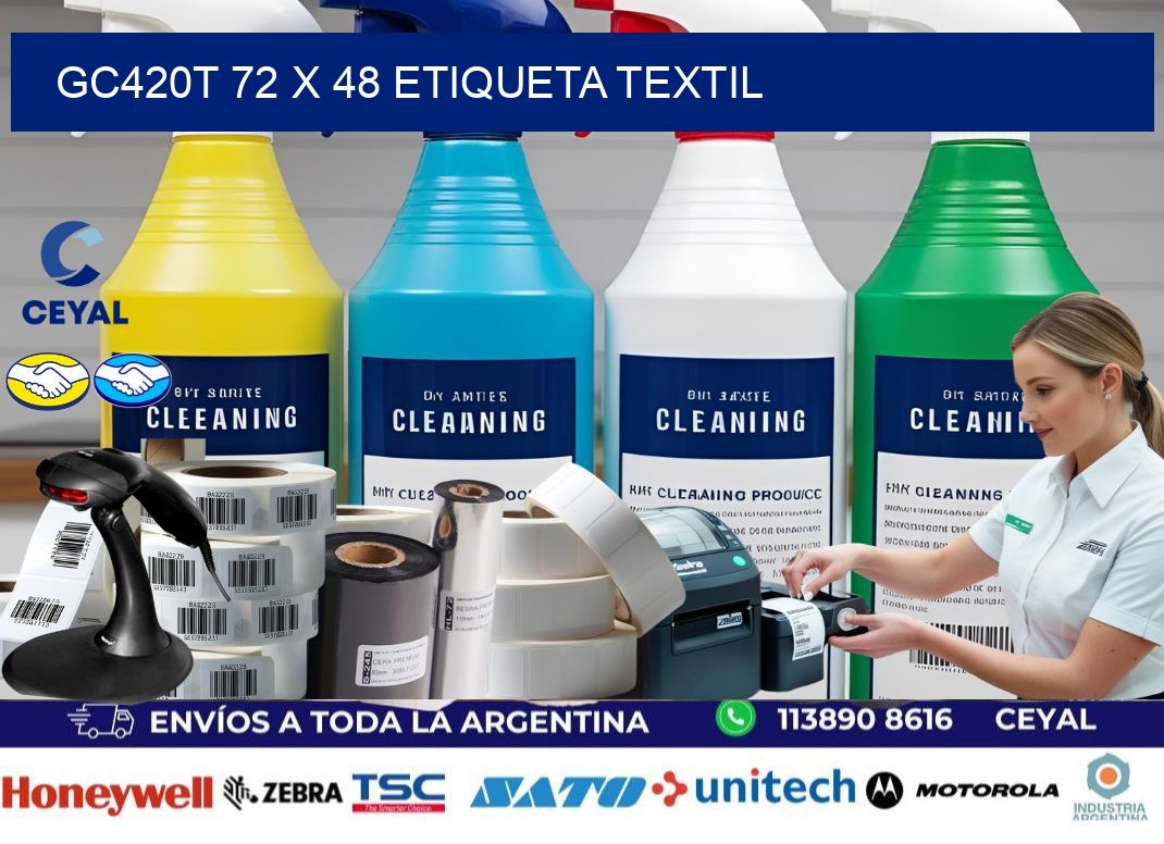 GC420T 72 x 48 ETIQUETA TEXTIL