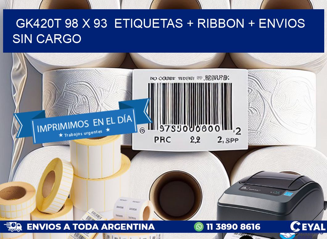 GK420T 98 x 93  etiquetas + ribbon + envios sin cargo