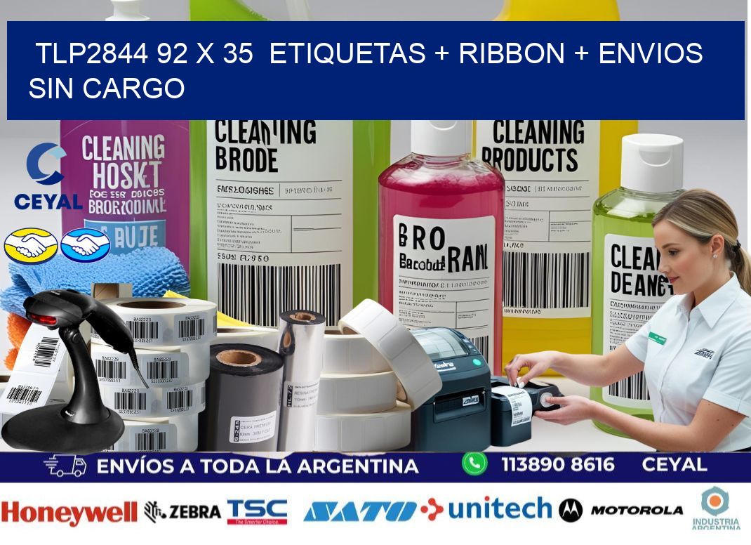 TLP2844 92 x 35  etiquetas + ribbon + envios sin cargo
