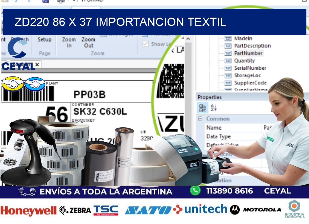ZD220 86 x 37 IMPORTANCION TEXTIL