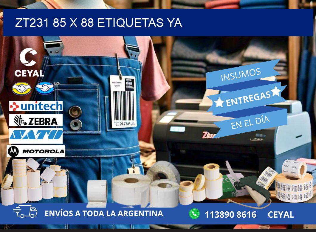 ZT231 85 x 88 ETIQUETAS YA
