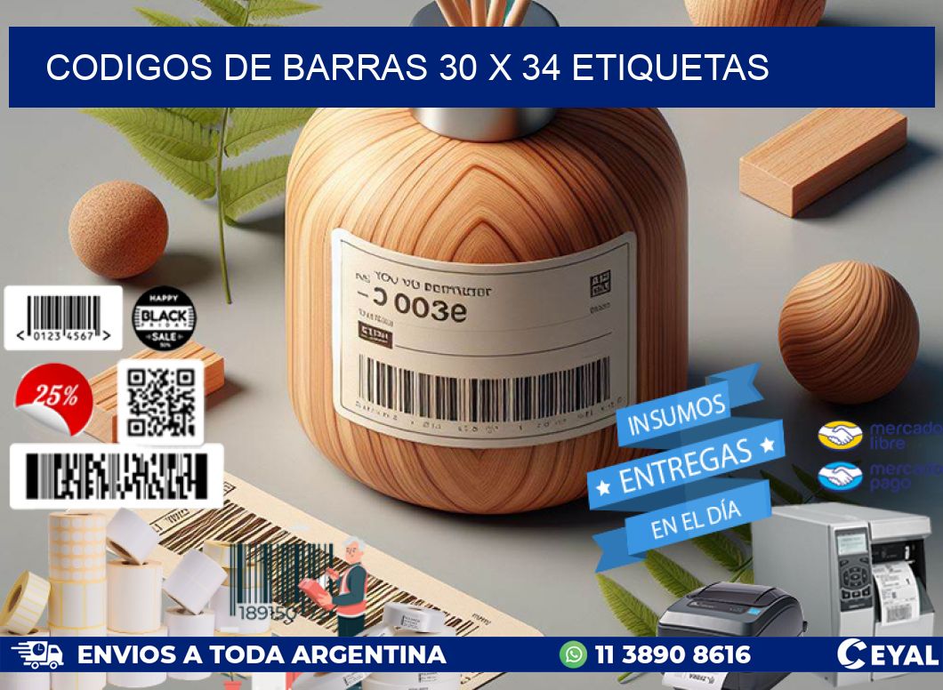 codigos de barras 30 x 34 etiquetas