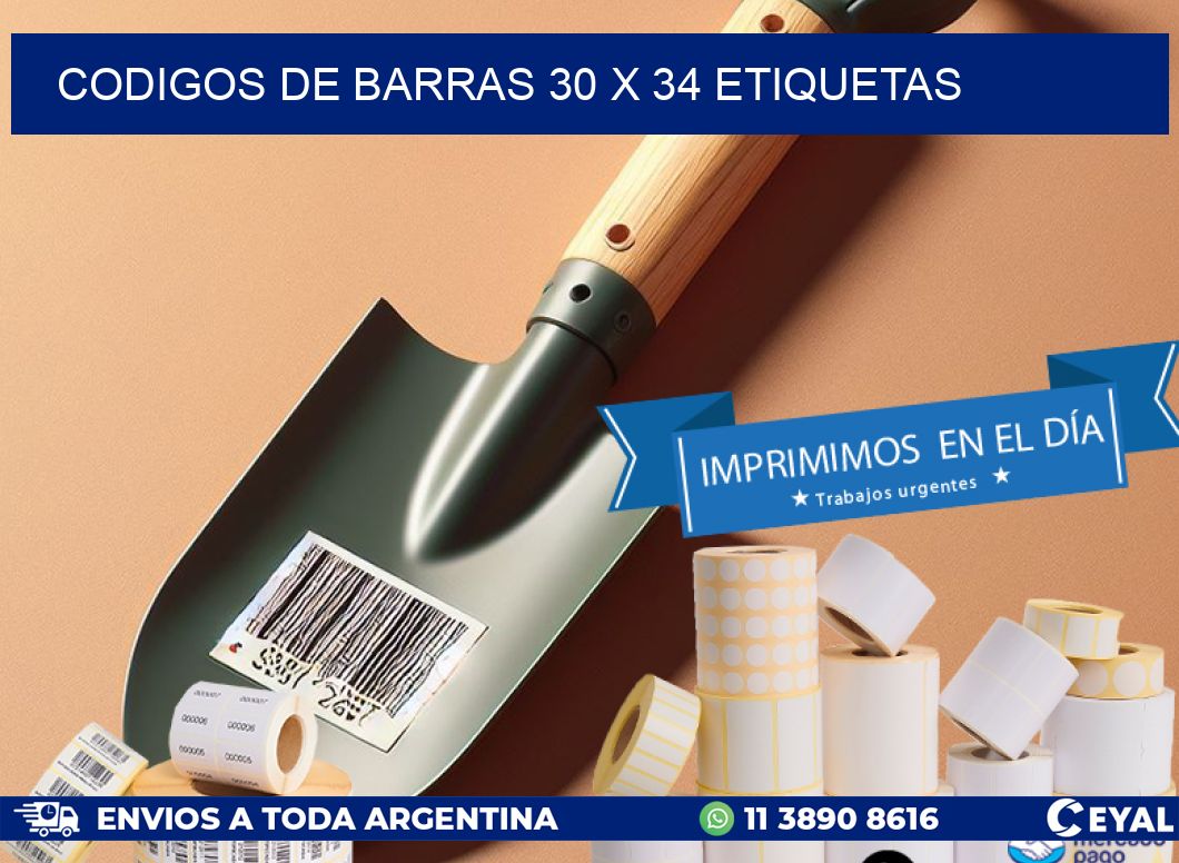 codigos de barras 30 x 34 etiquetas