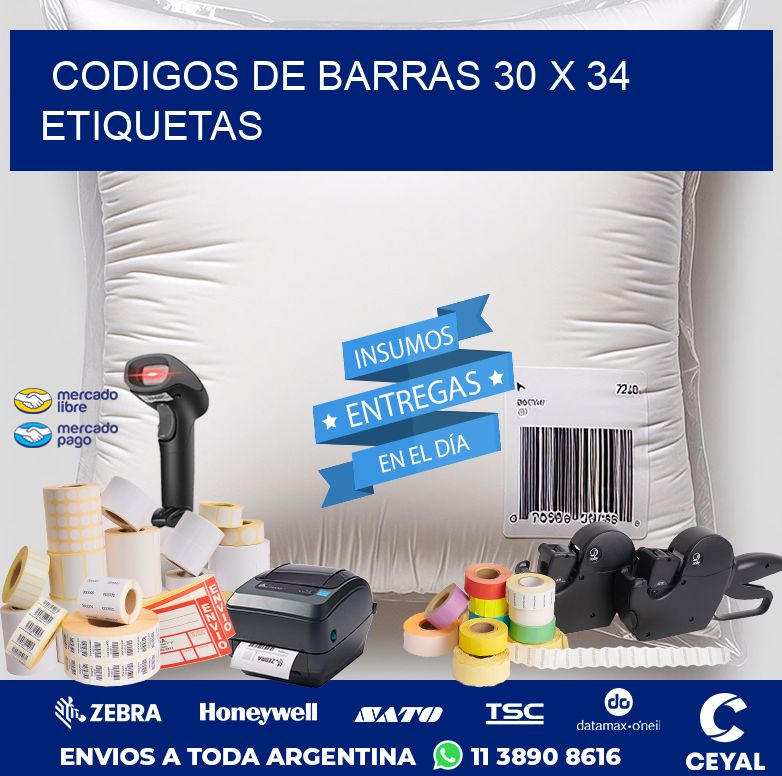 codigos de barras 30 x 34 etiquetas