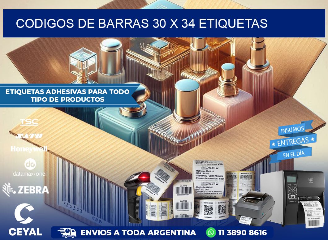 codigos de barras 30 x 34 etiquetas