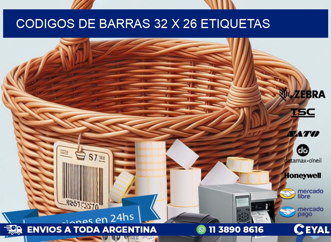 codigos de barras 32 x 26 etiquetas