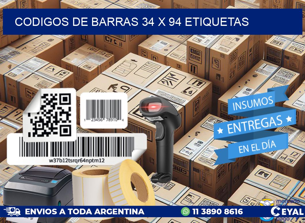codigos de barras 34 x 94 etiquetas
