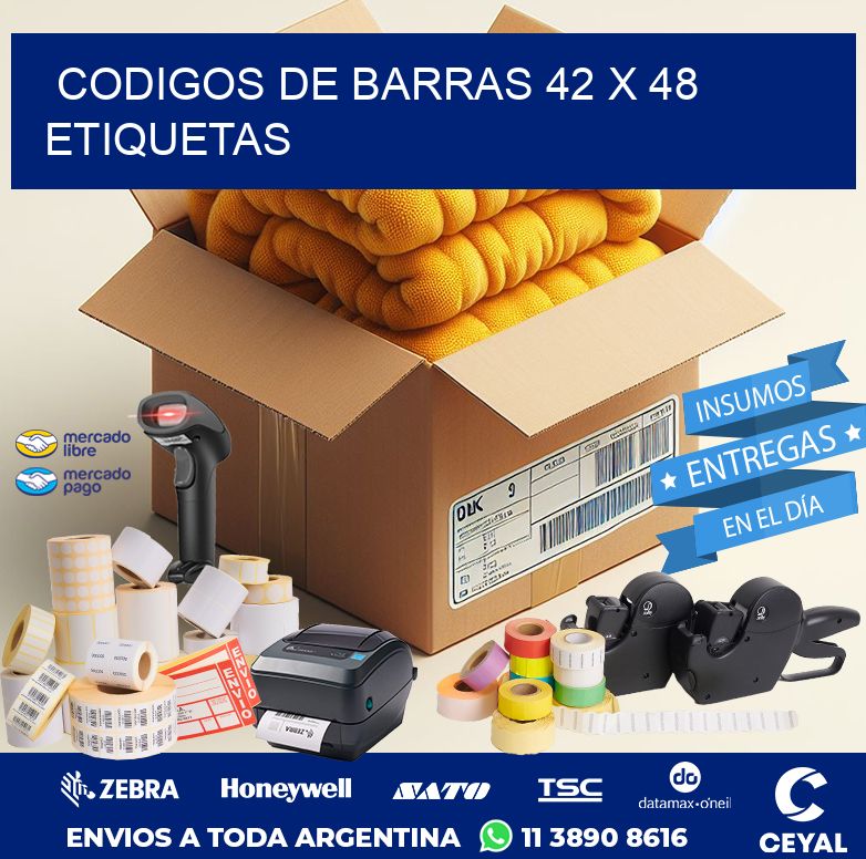 codigos de barras 42 x 48 etiquetas