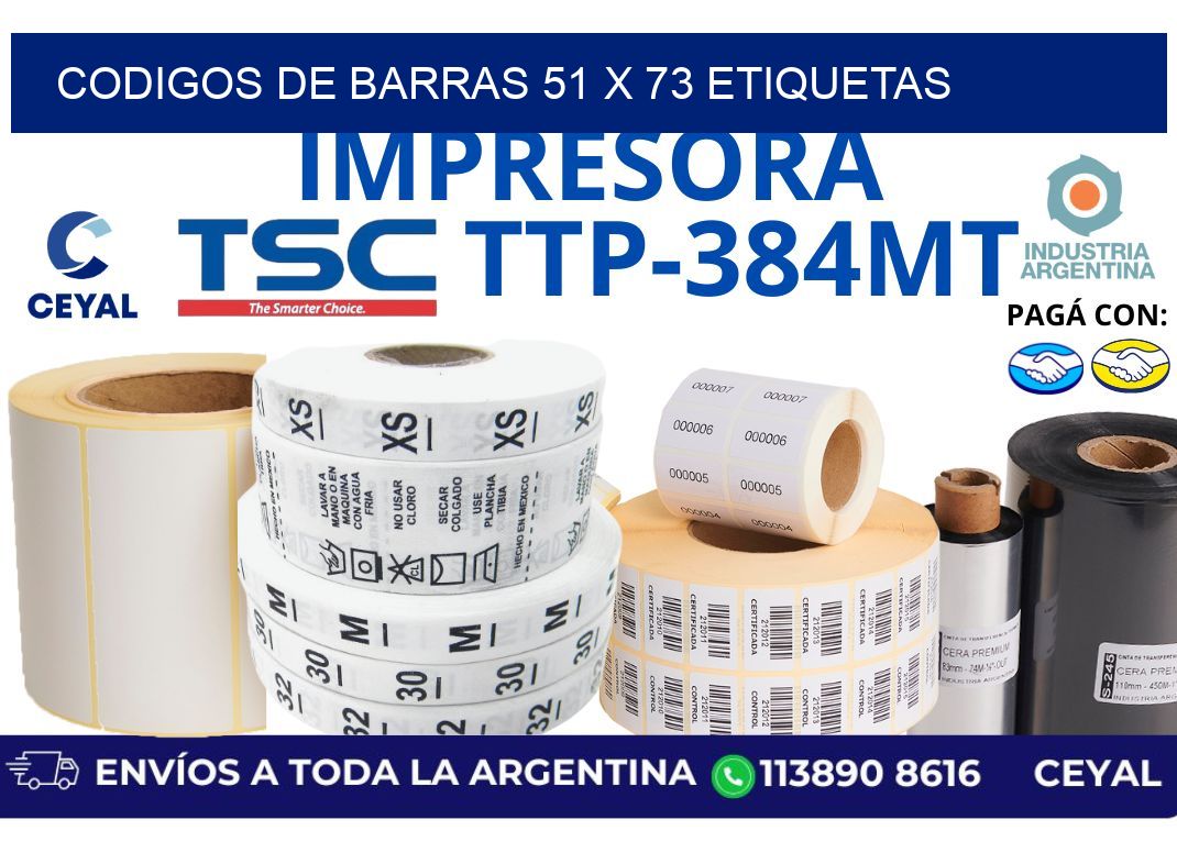 codigos de barras 51 x 73 etiquetas