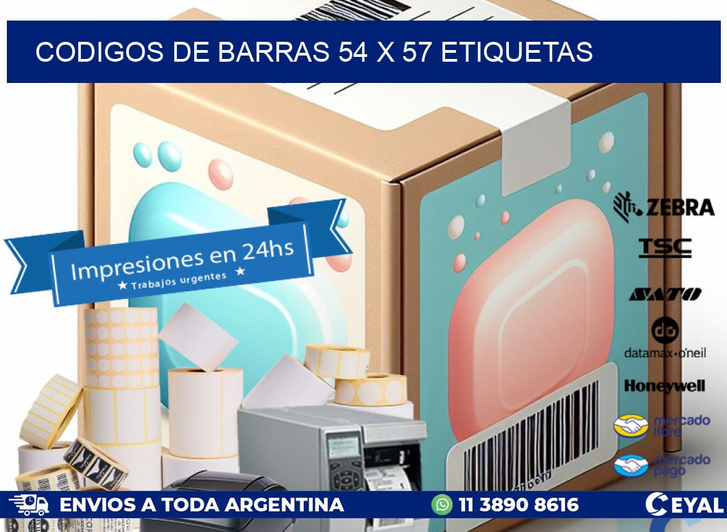 codigos de barras 54 x 57 etiquetas