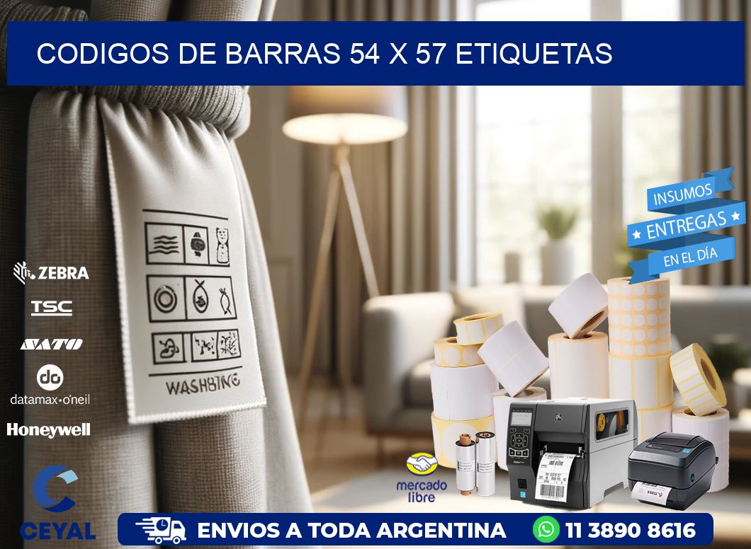codigos de barras 54 x 57 etiquetas