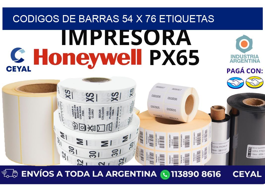 codigos de barras 54 x 76 etiquetas