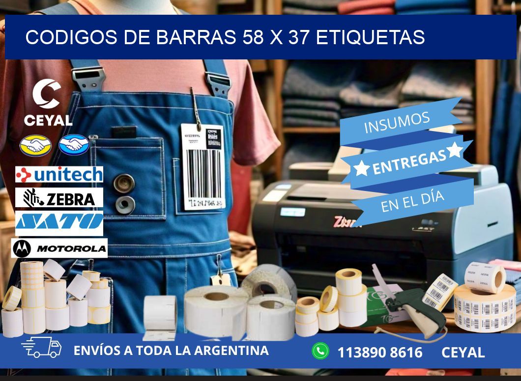 codigos de barras 58 x 37 etiquetas