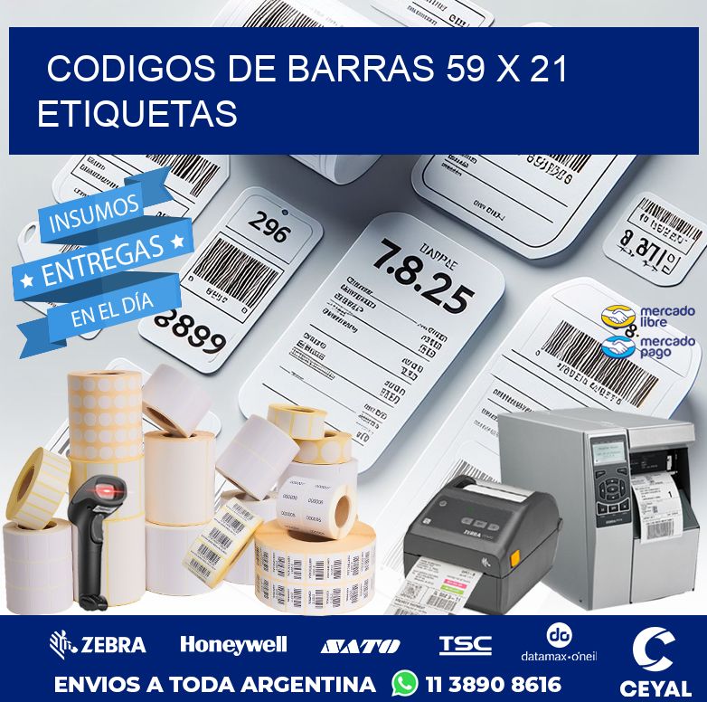 codigos de barras 59 x 21 etiquetas