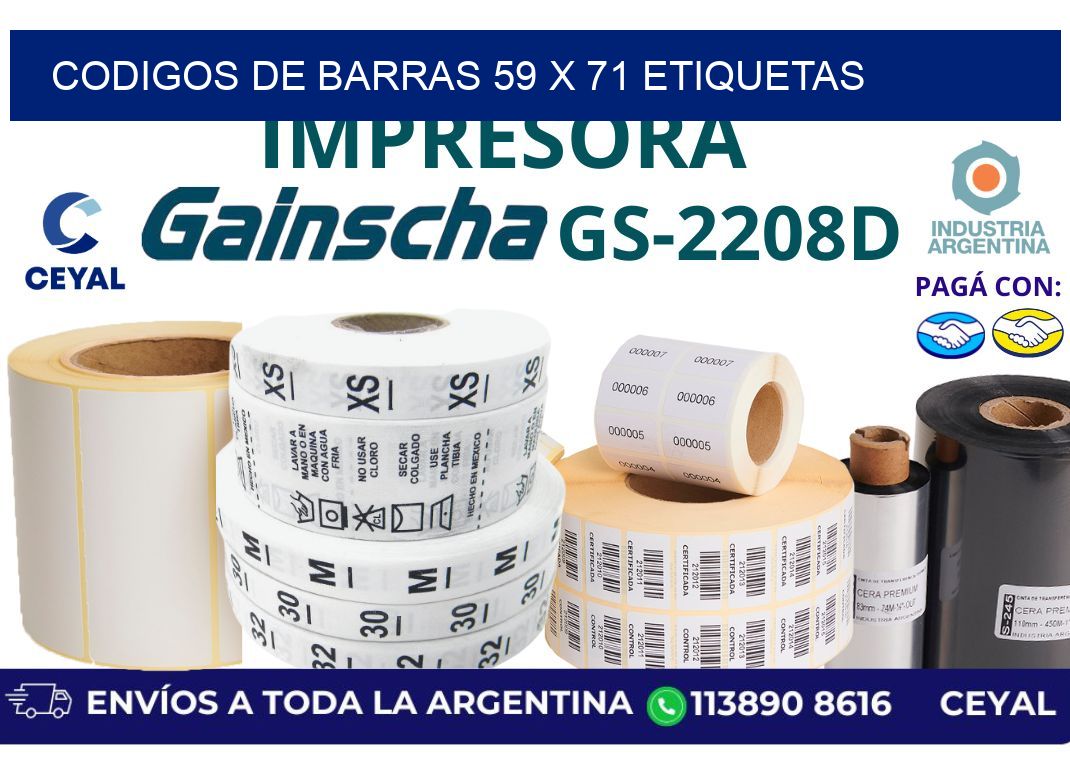 codigos de barras 59 x 71 etiquetas