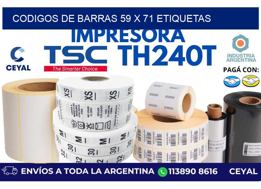 codigos de barras 59 x 71 etiquetas