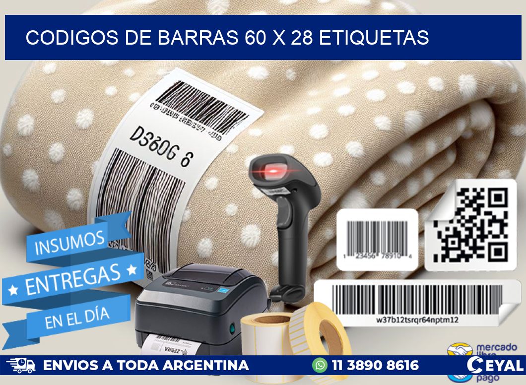 codigos de barras 60 x 28 etiquetas