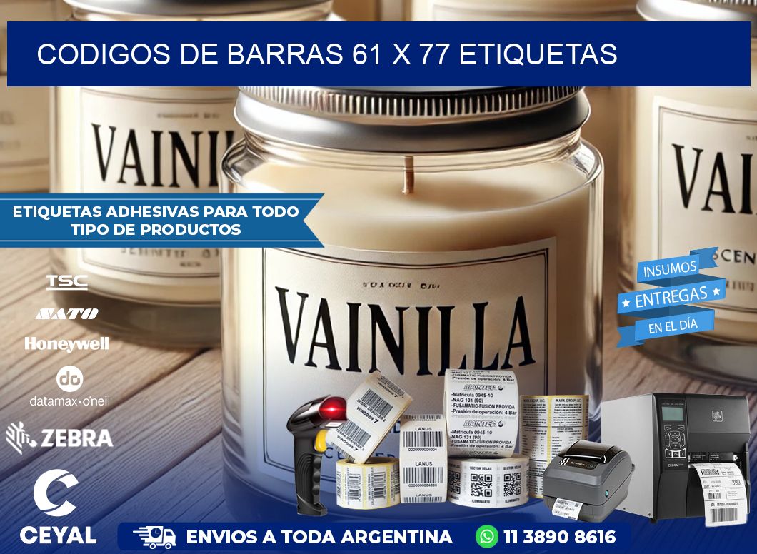 codigos de barras 61 x 77 etiquetas